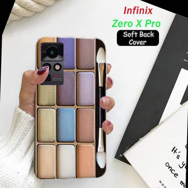 Infinix Zero X Pro Back Cover — Soft Silicone Case with Makeup Print