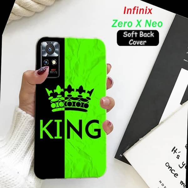 Infinix Zero X Neo Back Cover - King Design Soft Silicone Case