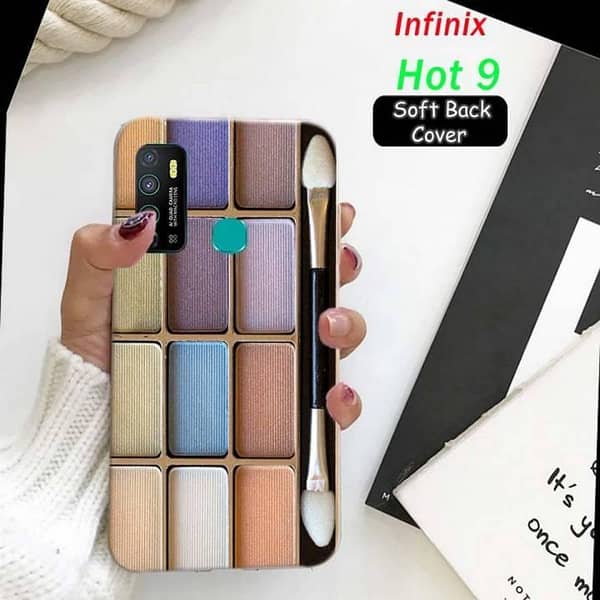 Infinix Hot 9 Back Cover - Makeup Design Soft Silicone Case