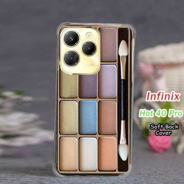Infinix Hot 40 Pro Back Cover: Makeup Design Soft Silicone Case