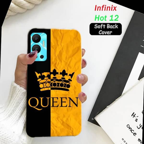 Infinix Hot 12 Back Cover – Queen Design Soft Silicone Case