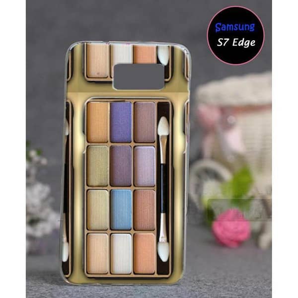Samsung S7 Edge Back Cover with Makeup Design: Soft Silicone Case