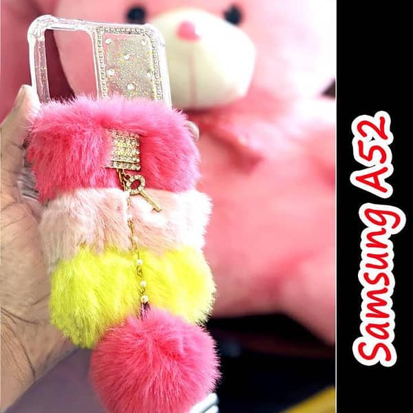 Samsung A52 Back Cover - Soft Silicone Case with Light Multicolor Design (Ladies Fancy) for Samsung A52