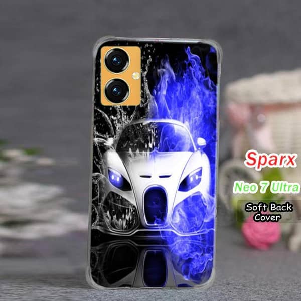 Sparx Neo 7 Ultra Back Cover: Car Design Soft Silicone Case