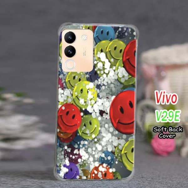 Vivo V29E Back Cover — Smile Design Soft Silicone Case