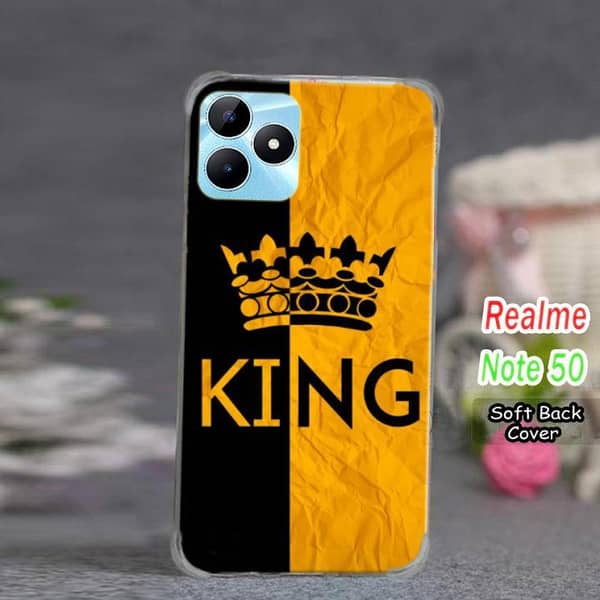 Realme Note 50 Back Cover – Yellow Silicone Case