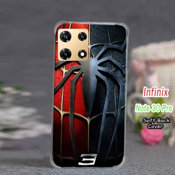 Infinix Note 30 Pro Back Cover - Spider-Man Design Soft Silicone Case