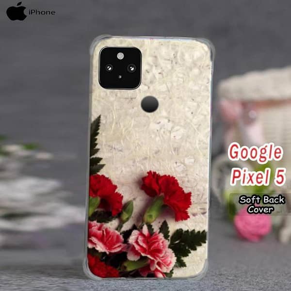 Google Pixel 5 Back Cover: Floral Soft Silicone Case