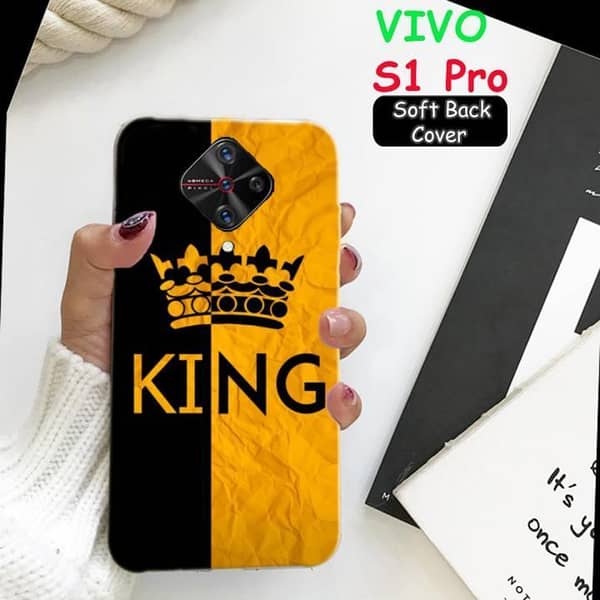 Vivo S1 Pro Back Cover by King Design: Soft Silicone Case