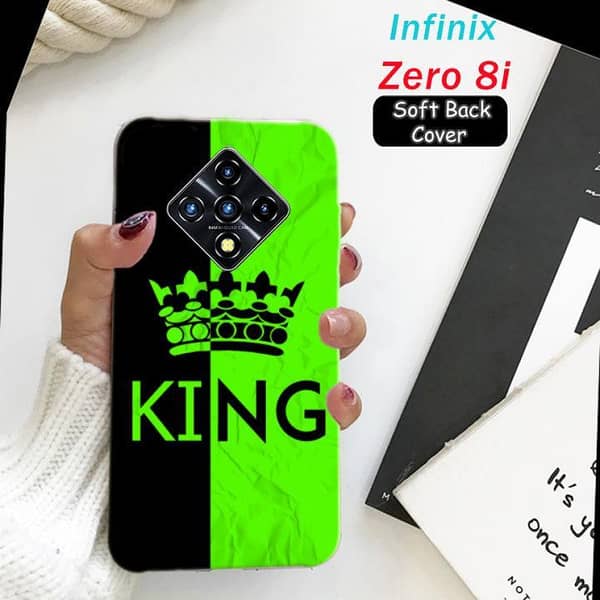 Infinix Zero 8i Back Cover: King Design Soft Silicone Case