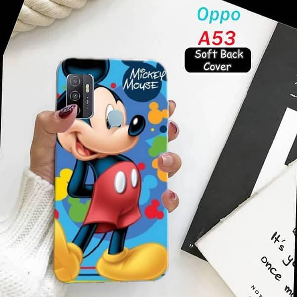 Oppo A53 Back Cover with Mickey Mouse Design – Soft Silicone Case