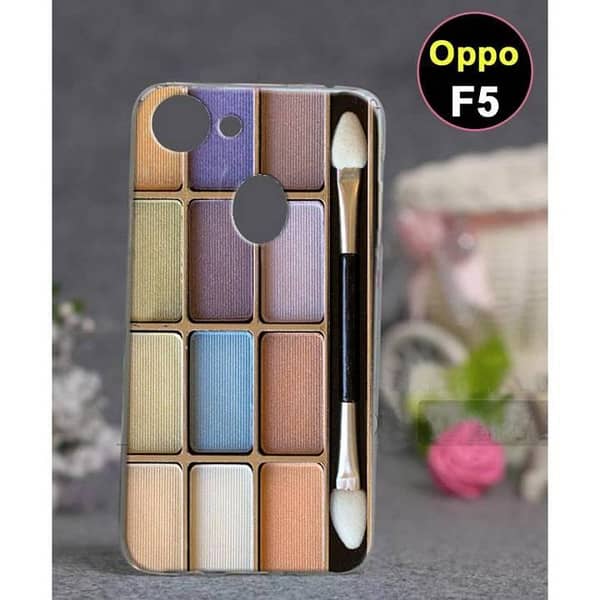Oppo F5 Back Cover: Soft Silicone Case with Makeup Print