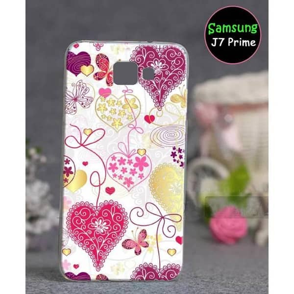 Samsung J7 Prime Back Cover - Love Design Soft Silicone Case