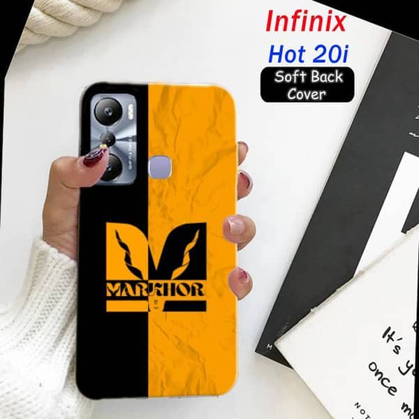 Infinix Hot 20I Back Cover with Markhor Print, Soft Silicone Case