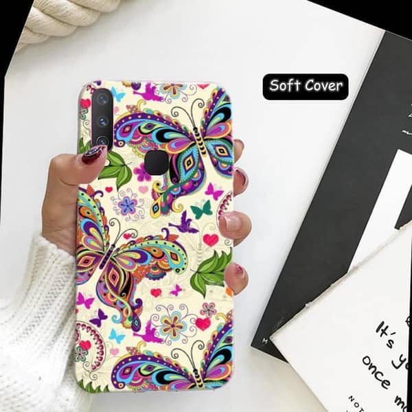 Vivo V15 Back Cover — Butterfly Design Soft Silicone Case
