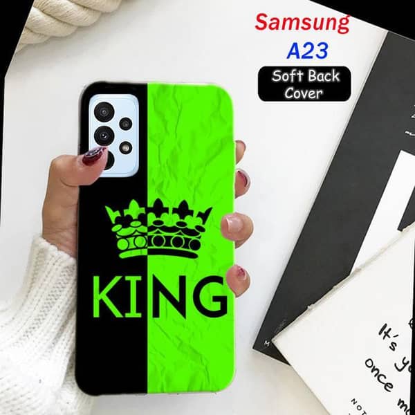Samsung A23 Back Cover - King Design Soft Silicone Case