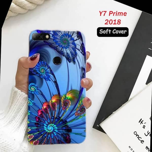 Huawei Y7 Prime 2018 Floral Design Soft Silicone Back Cover