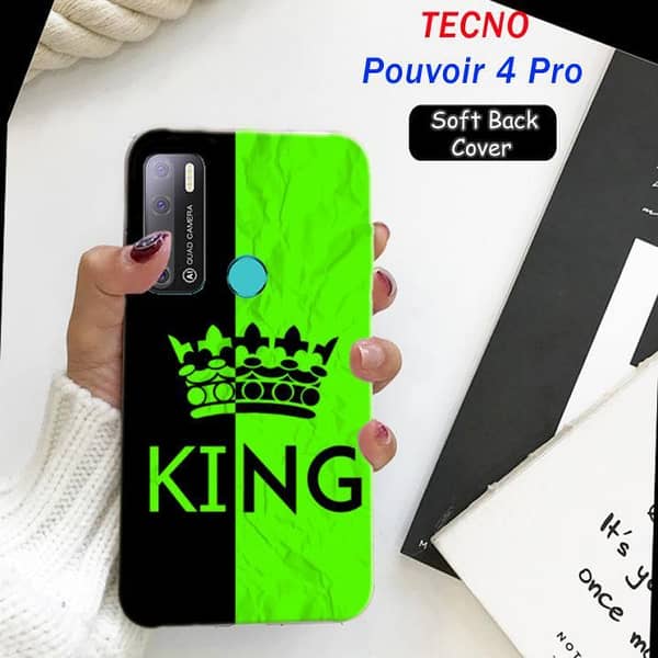 Tecno Pouvoir 4 Pro Back Cover – King Design Soft Silicone Case