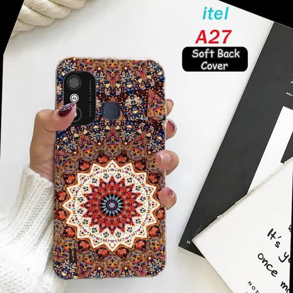 Itel A27 Floral Design Soft Silicone Back Cover