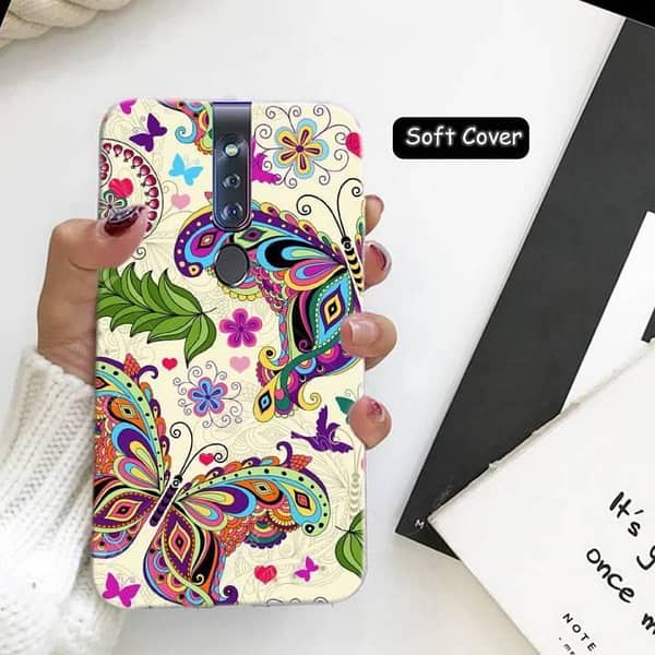 Oppo F11 Pro Back Cover: Butterfly Design Soft Silicone Case