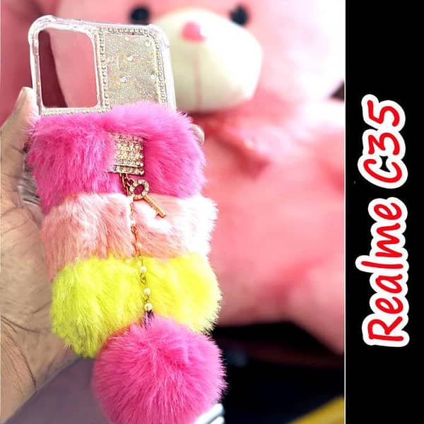 Realme C35 Soft Silicone Back Cover with Fancy Multi-Light Print