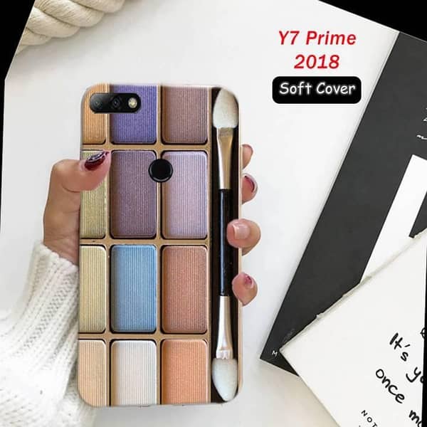 Huawei Y7 Prime 2018 Back Cover in Makeup Design Soft Silicone Case
