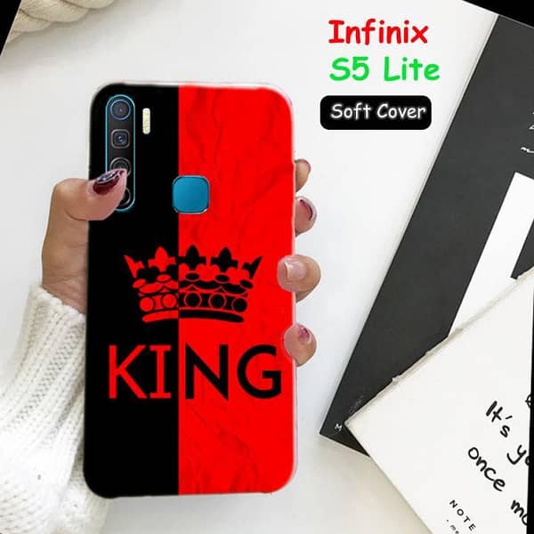 Infinix S5 Lite Back Cover | King Design Soft Silicone Case