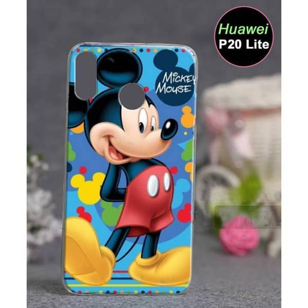 Huawei P20 Lite Back Cover with Kickey Mouse Design – Soft Silicone Case