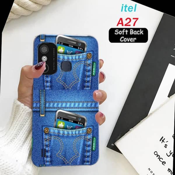 Itel A27 Back Cover: Print Design Soft Silicone Case