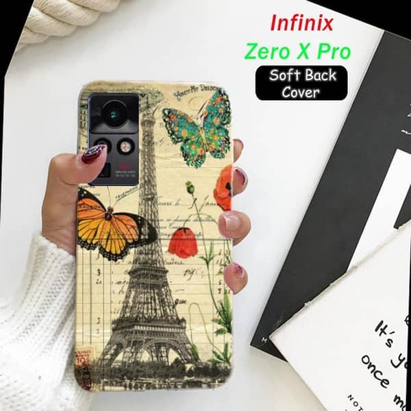 Infinix Zero X Pro Back Cover — Soft Silicone Case with Eiffel Tower Print