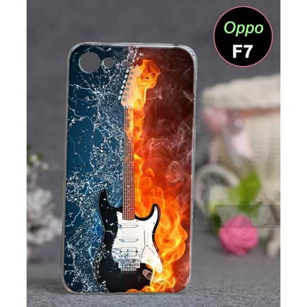Oppo F7 Back Cover: Guitar Design Soft Silicone Case