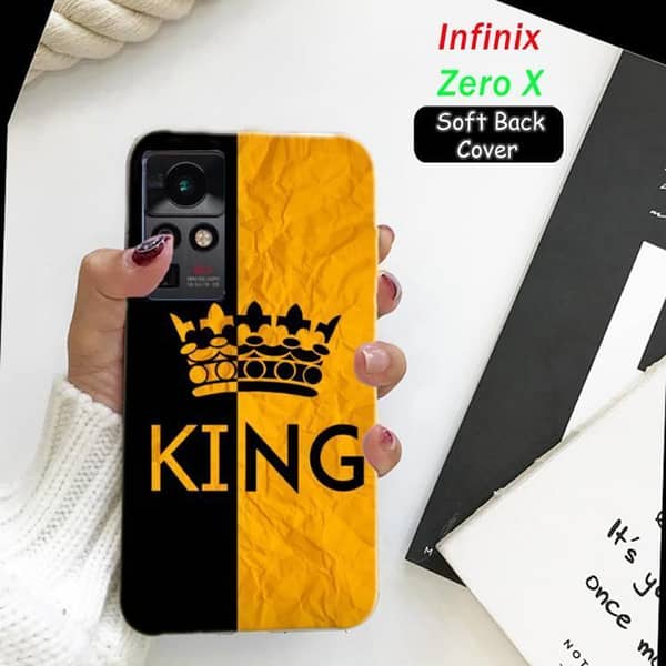 Infinix Zero X Back Cover - King Design Soft Silicone Case