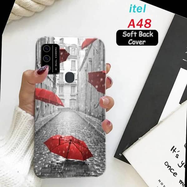 Itel A48 Back Cover — Rain Design Soft Silicone Case