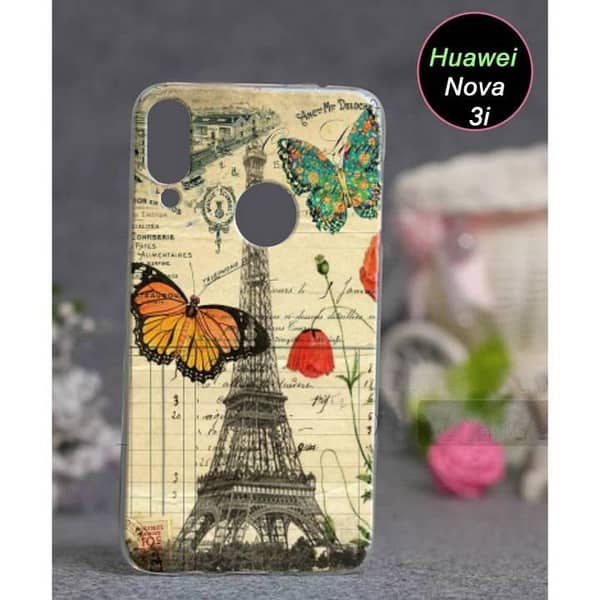 Huawei Nova 3i Back Cover with Eiffel Tower Print – Soft Silicone Case