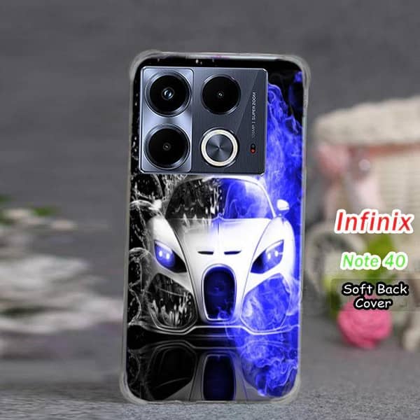 Infinix Note 40 Back Cover - Car Design Soft Silicone Case