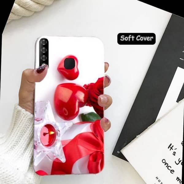 Infinix Smart 3 Plus Back Cover - Love Design Soft Silicone Case