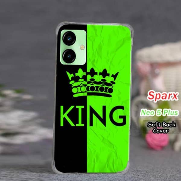 Sparx Neo 5 Plus Green Design Soft Silicone Back Cover