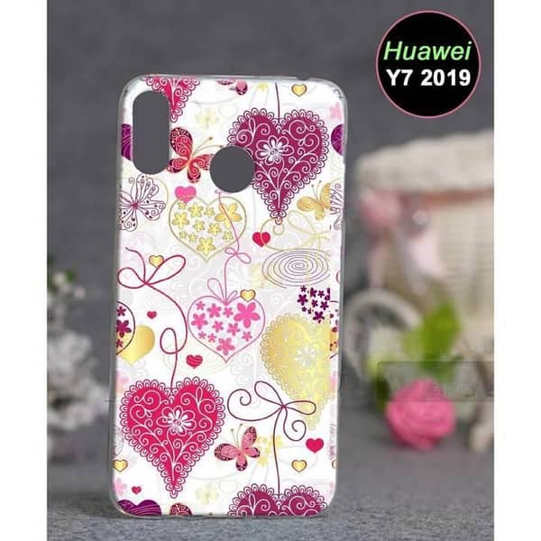 Huawei Y7 Prime 2019 Back Cover — Soft Silicone Case with Love Print
