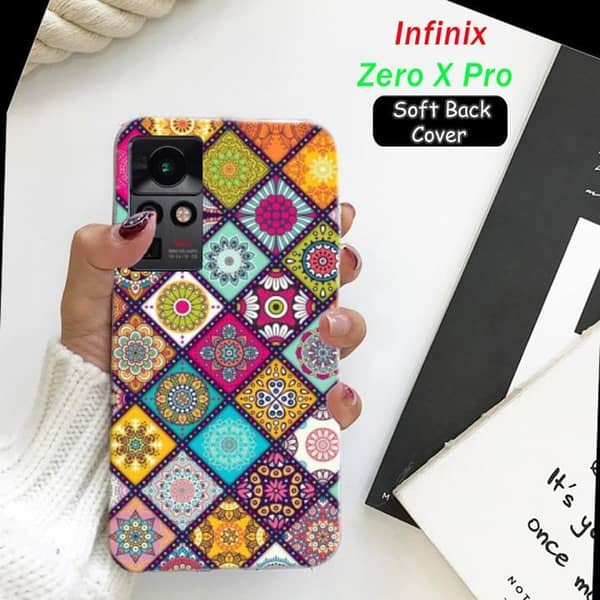 Infinix Zero X Pro Soft Silicone Back Cover with Art Floral Design