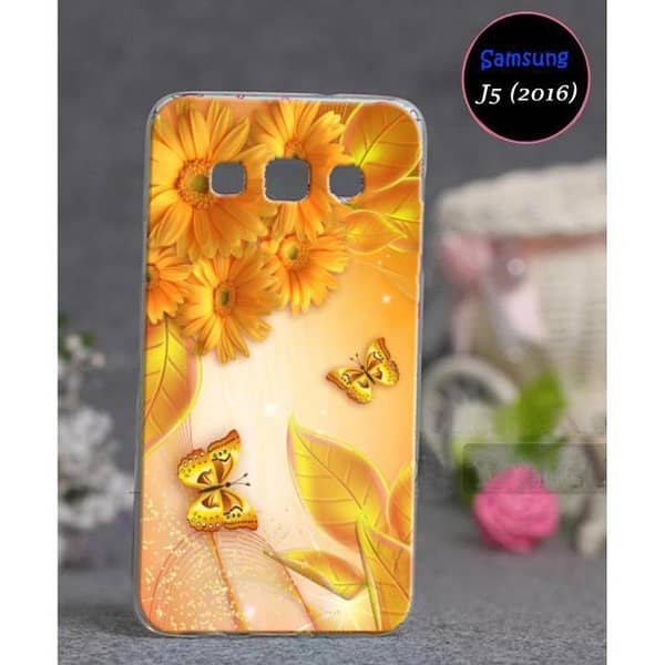 Samsung J5 (2016) Back Cover - Butterfly Design Soft Silicone Case