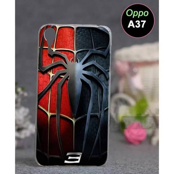 Oppo A37 Back Cover: Spider Design Soft Silicone Case