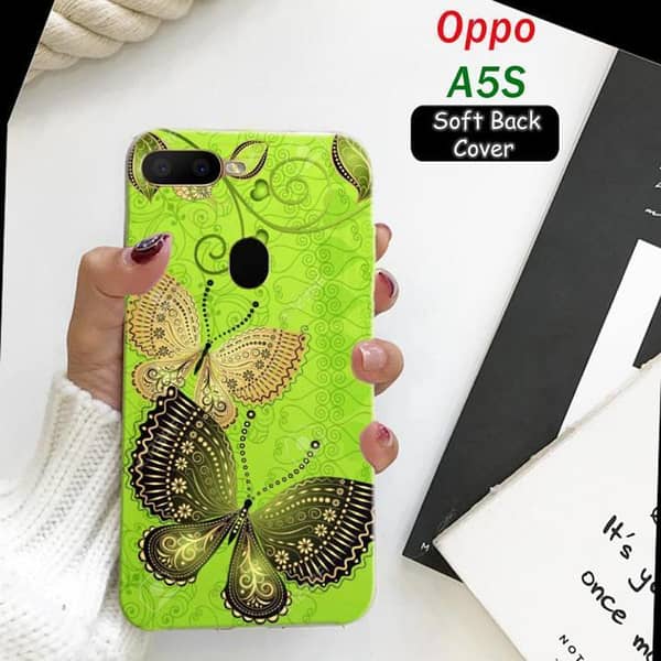 Oppo A5S Back Cover – Butterfly Design Soft Silicone Case