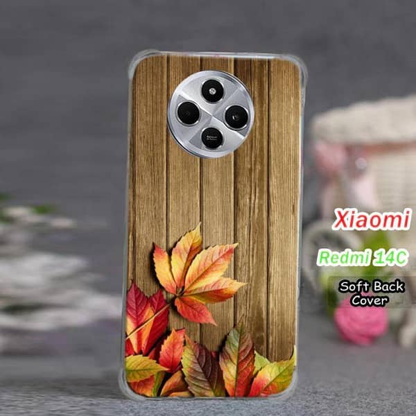 Xiaomi Redmi 14C Wood Design Soft Silicone Back Cover