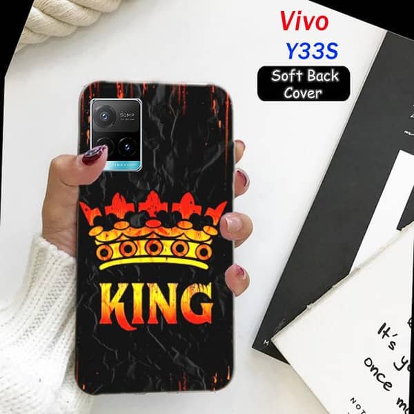 Vivo Y33S Soft Silicone Back Cover with Boys Design