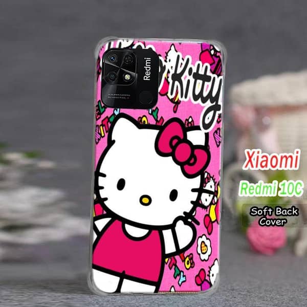 Xiaomi Redmi 10C Kitty Design Soft Silicone Back Cover