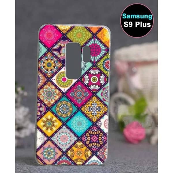 Samsung S9 Plus Back Cover with Art Floral Design Silicone Case