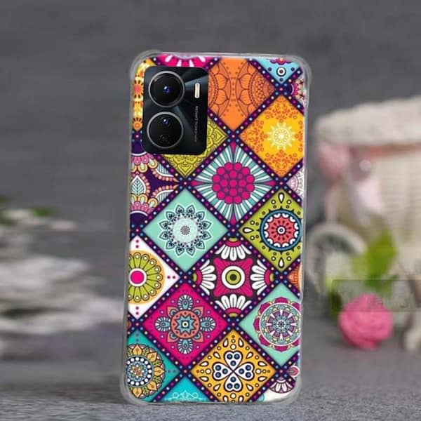 Vivo Y16 Back Cover - Floral Art Design Soft Silicone Case