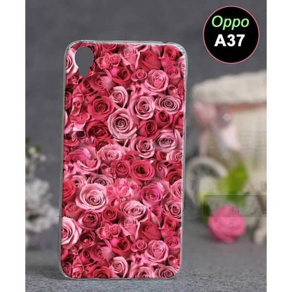 Oppo A37 Floral Design Soft Silicone Back Cover