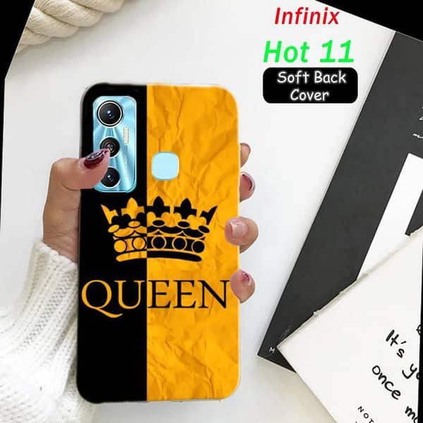 Infinix Hot 11 Back Cover: Queen Design Soft Silicone Case
