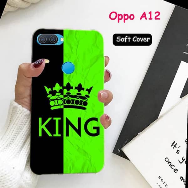 Oppo A12 Back Cover - King Design Soft Silicone Case